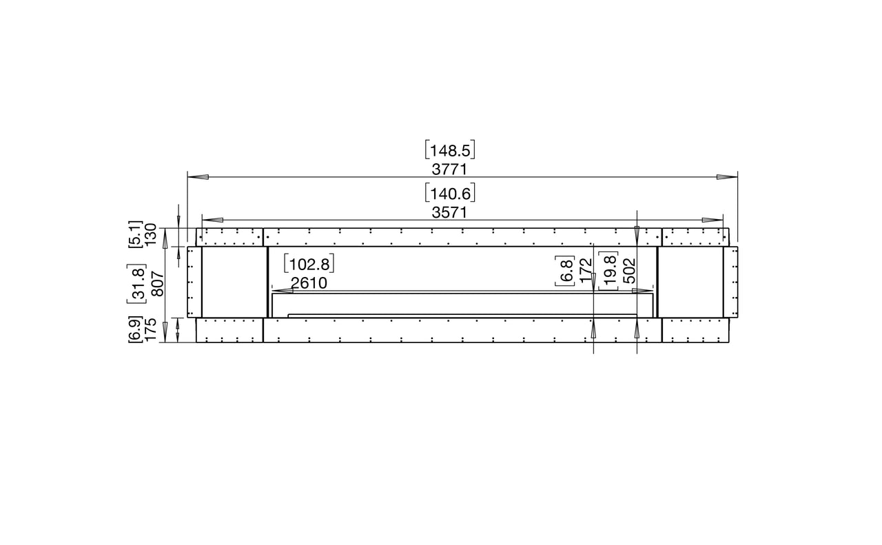 Flex 140DB.BX2 Double Sided Fireplace Insert