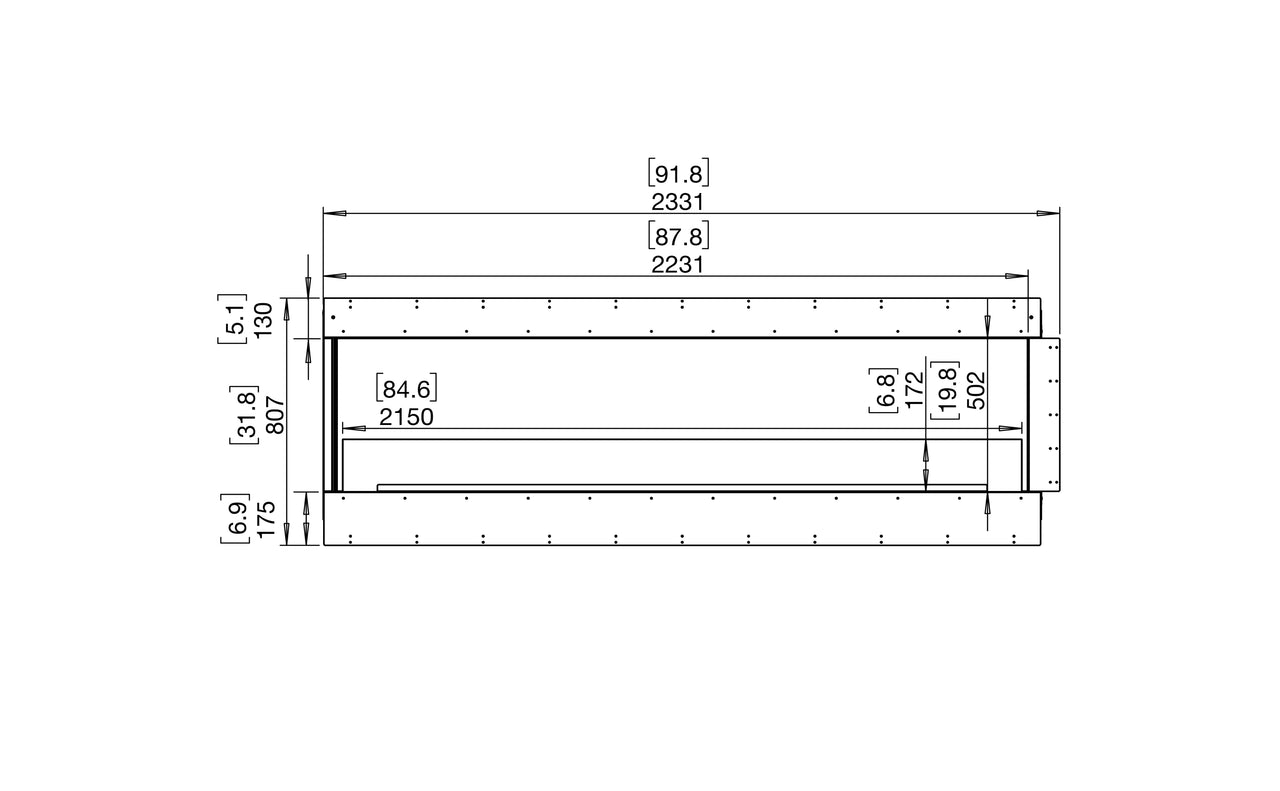 Flex 86LC Left Corner Fireplace Insert